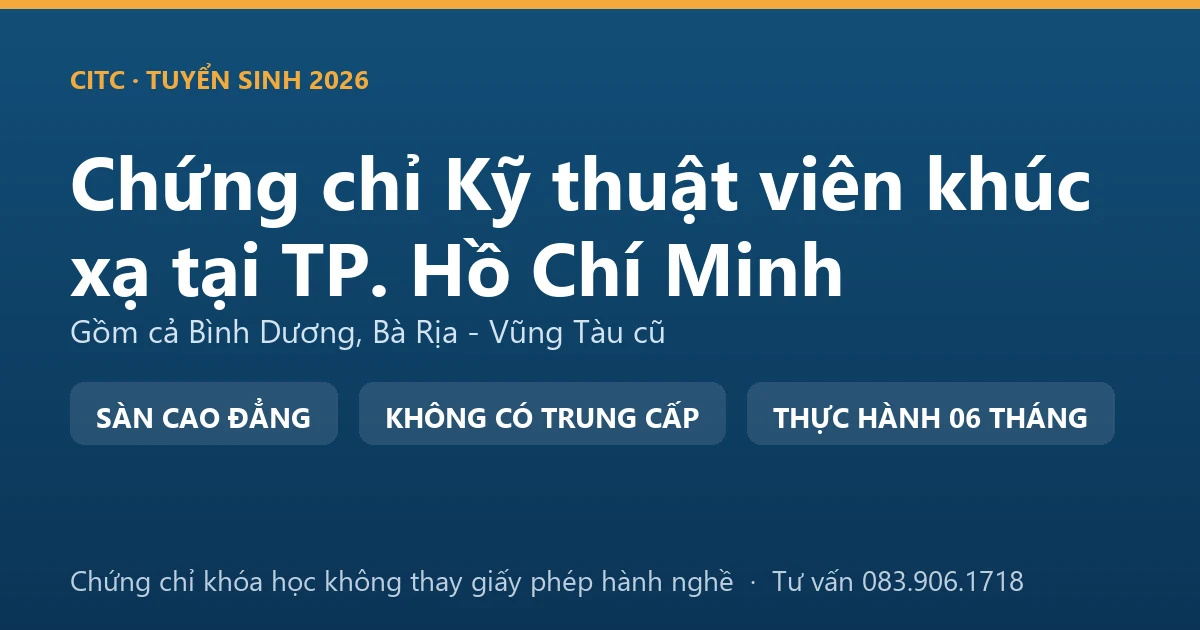 Bảng đối chiếu chứng chỉ khóa đào tạo khúc xạ với giấy phép hành nghề chức danh kỹ thuật y phạm vi khúc xạ nhãn khoa tại TP. Hồ Chí Minh