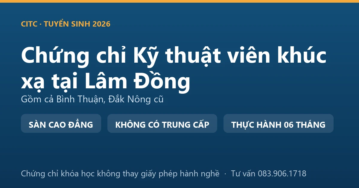 Bảng đối chiếu chứng chỉ khóa đào tạo khúc xạ với giấy phép hành nghề chức danh kỹ thuật y phạm vi khúc xạ nhãn khoa tại Lâm Đồng