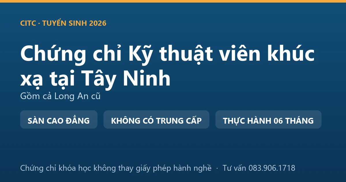 Bảng đối chiếu chứng chỉ khóa đào tạo khúc xạ với giấy phép hành nghề chức danh kỹ thuật y phạm vi khúc xạ nhãn khoa tại Tây Ninh
