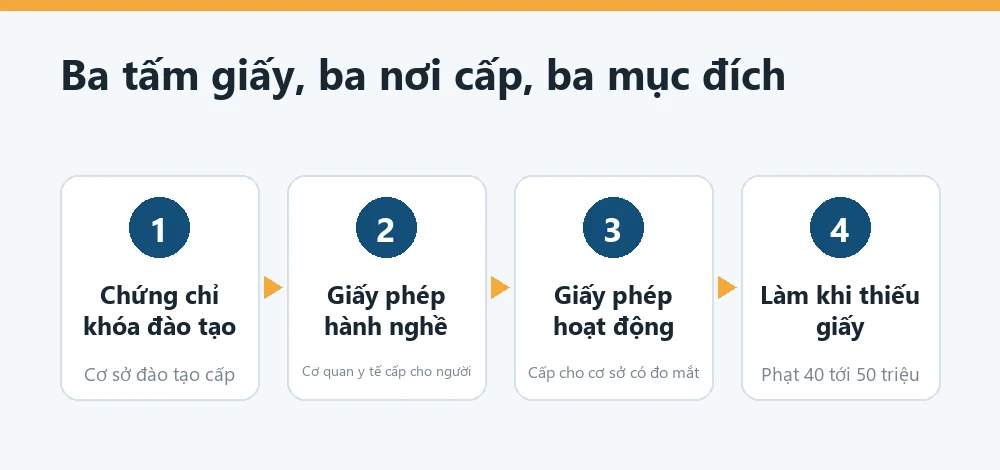 Sơ đồ lằn ranh của một cửa hàng kính từ cắt lắp theo đơn tới có đo tật khúc xạ và mức xử phạt khi chưa có giấy phép