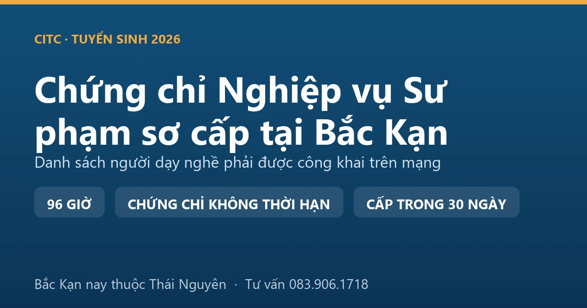 Lớp bồi dưỡng nghiệp vụ sư phạm dạy trình độ sơ cấp tại Bắc Kạn với người dạy nghề đang hướng dẫn thực hành