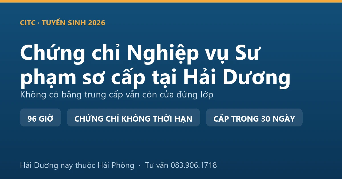 Lớp bồi dưỡng nghiệp vụ sư phạm dạy trình độ sơ cấp tại Hải Dương với người dạy nghề đang hướng dẫn thực hành