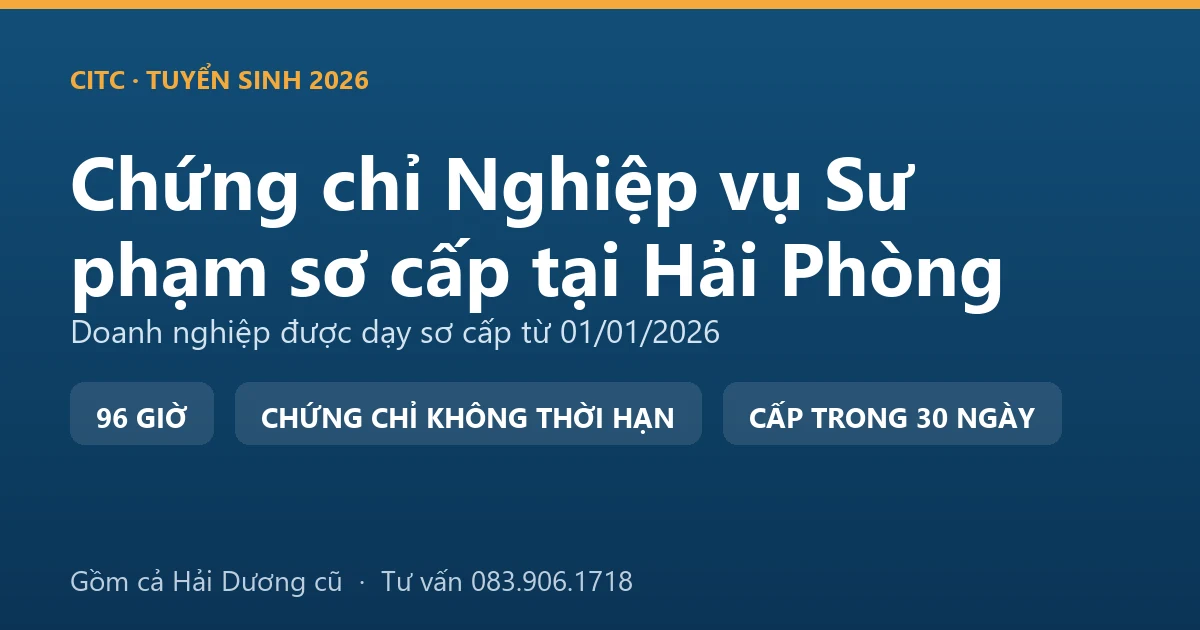 Lớp bồi dưỡng nghiệp vụ sư phạm dạy trình độ sơ cấp tại Hải Phòng với người dạy nghề đang hướng dẫn thực hành