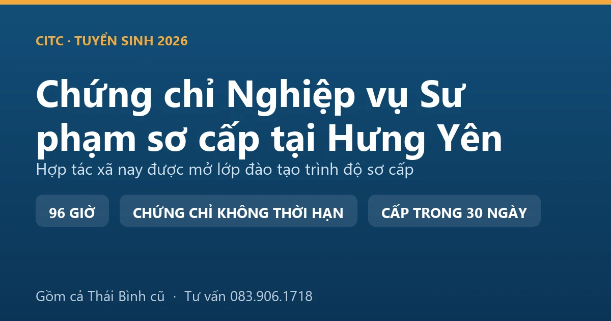 Lớp bồi dưỡng nghiệp vụ sư phạm dạy trình độ sơ cấp tại Hưng Yên với người dạy nghề đang hướng dẫn thực hành