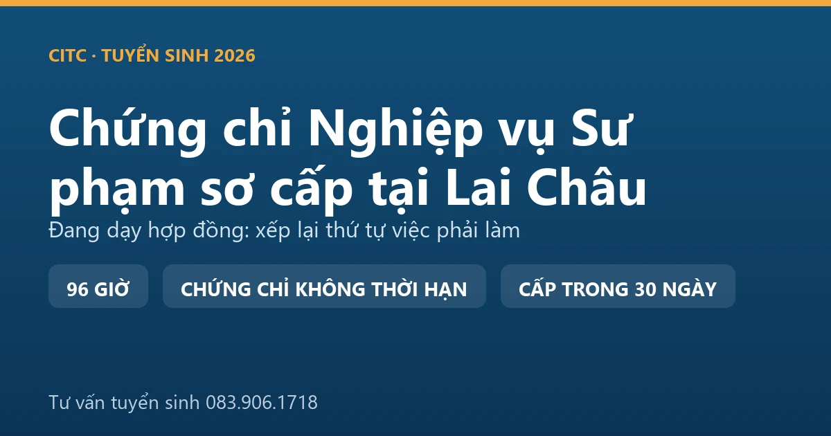 Lớp bồi dưỡng nghiệp vụ sư phạm dạy trình độ sơ cấp tại Lai Châu với người dạy nghề đang hướng dẫn thực hành