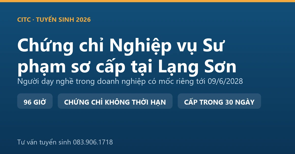 Lớp bồi dưỡng nghiệp vụ sư phạm dạy trình độ sơ cấp tại Lạng Sơn với người dạy nghề đang hướng dẫn thực hành
