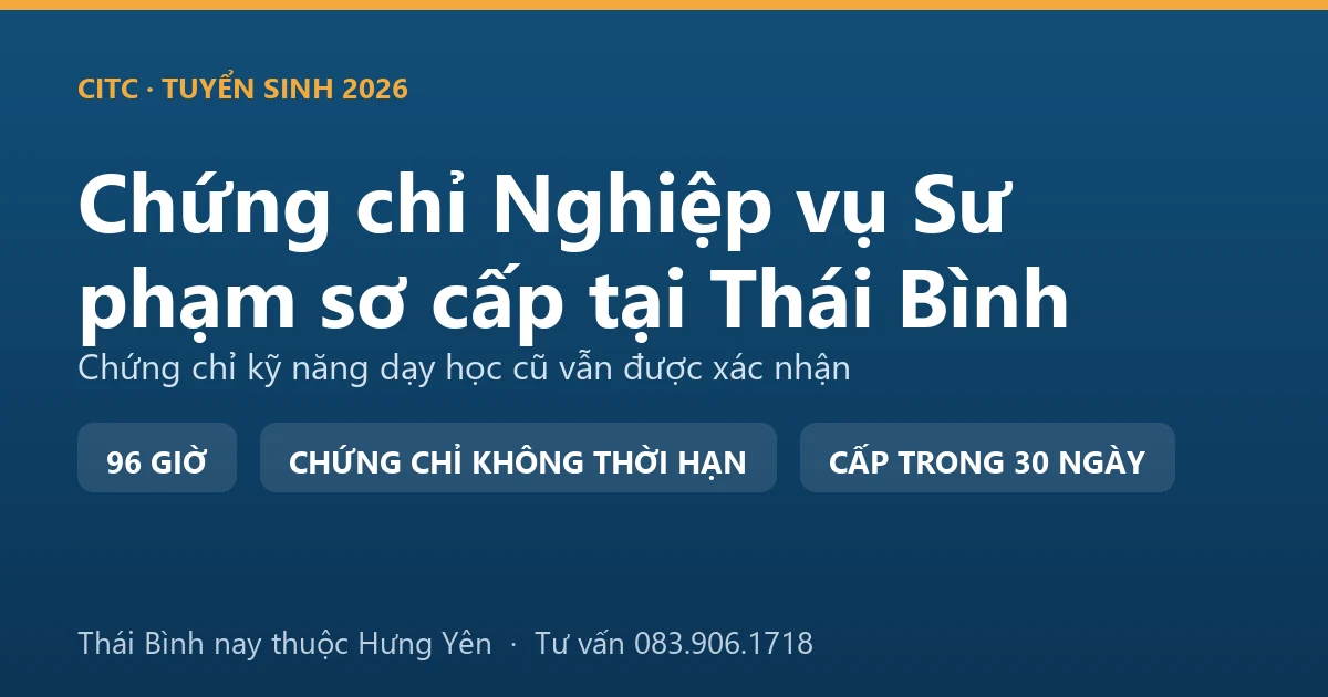 Lớp bồi dưỡng nghiệp vụ sư phạm dạy trình độ sơ cấp tại Thái Bình với người dạy nghề đang hướng dẫn thực hành