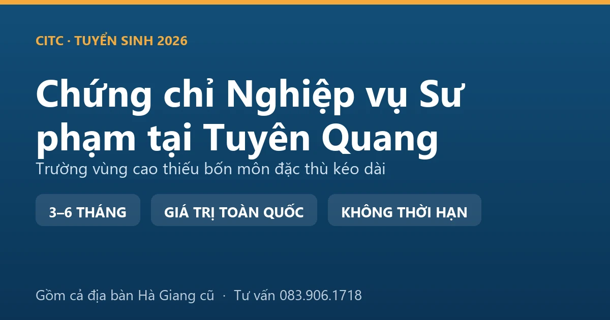 Giáo viên đứng lớp tại một trường phổ thông dân tộc bán trú ở Tuyên Quang