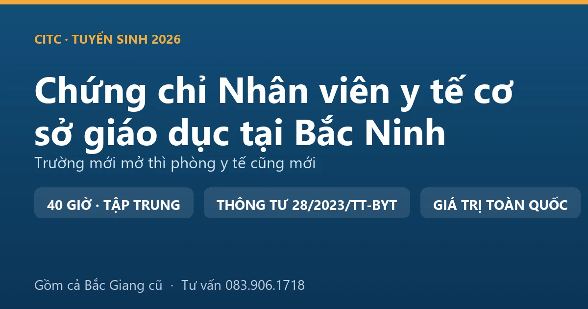 Phòng y tế trường học tại Bắc Ninh, nơi nhân viên y tế cơ sở giáo dục theo dõi sức khỏe và sơ cứu ban đầu cho học sinh