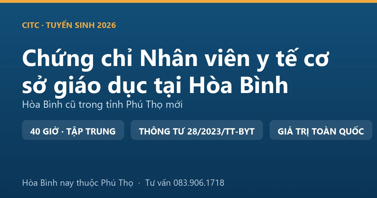 Phòng y tế trường học tại Hòa Bình, nơi nhân viên y tế cơ sở giáo dục theo dõi sức khỏe và sơ cứu ban đầu cho học sinh