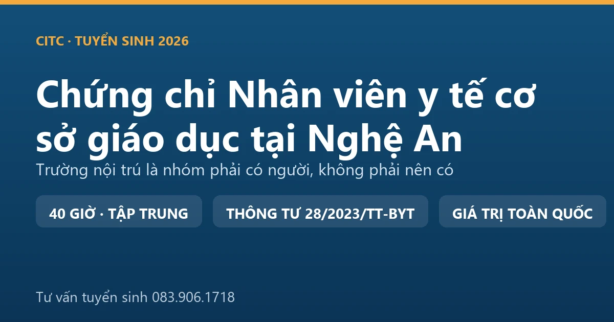 Phòng y tế trường học tại Nghệ An, nơi nhân viên y tế cơ sở giáo dục theo dõi sức khỏe và sơ cứu ban đầu cho học sinh