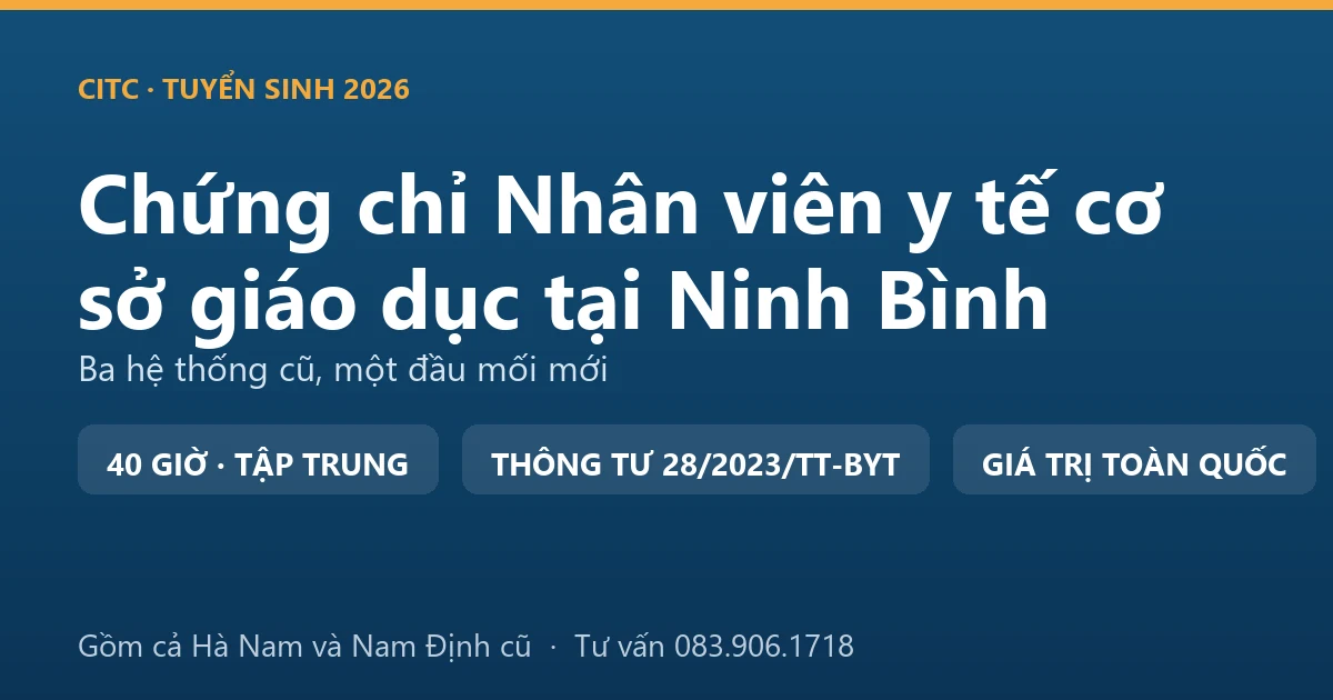 Phòng y tế trường học tại Ninh Bình, nơi nhân viên y tế cơ sở giáo dục theo dõi sức khỏe và sơ cứu ban đầu cho học sinh