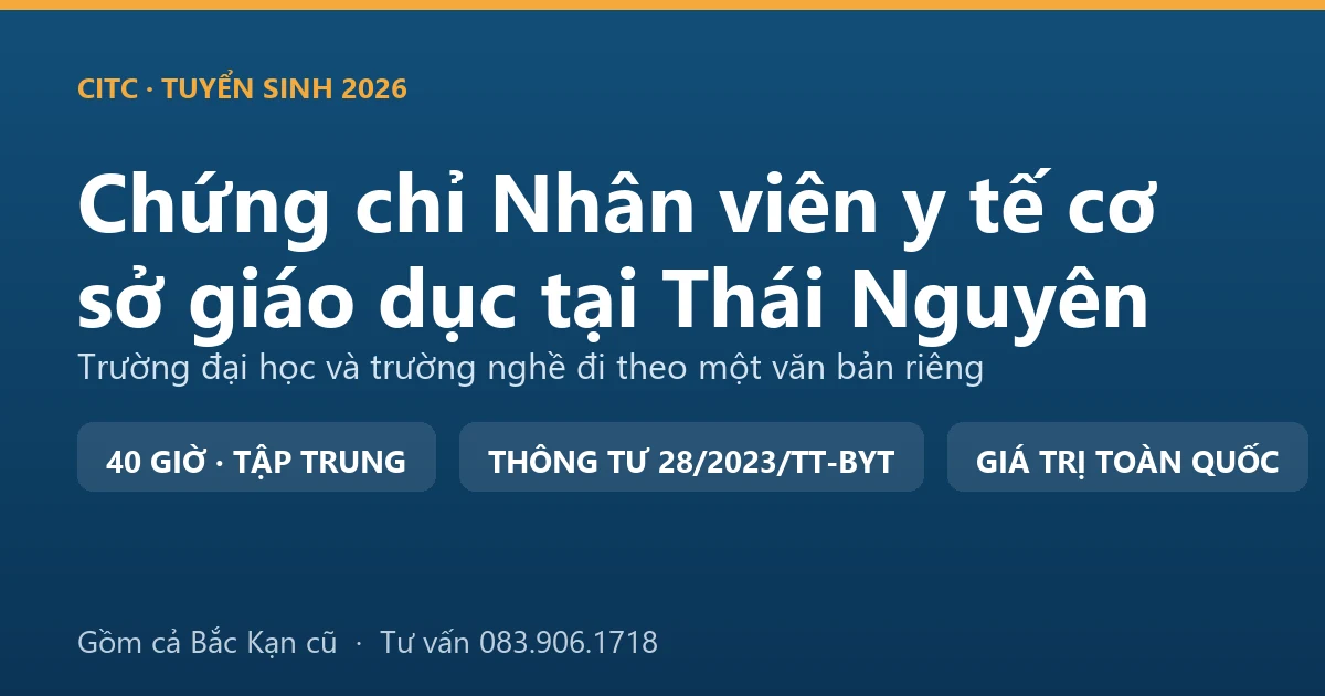 Phòng y tế trường học tại Thái Nguyên, nơi nhân viên y tế cơ sở giáo dục theo dõi sức khỏe và sơ cứu ban đầu cho học sinh
