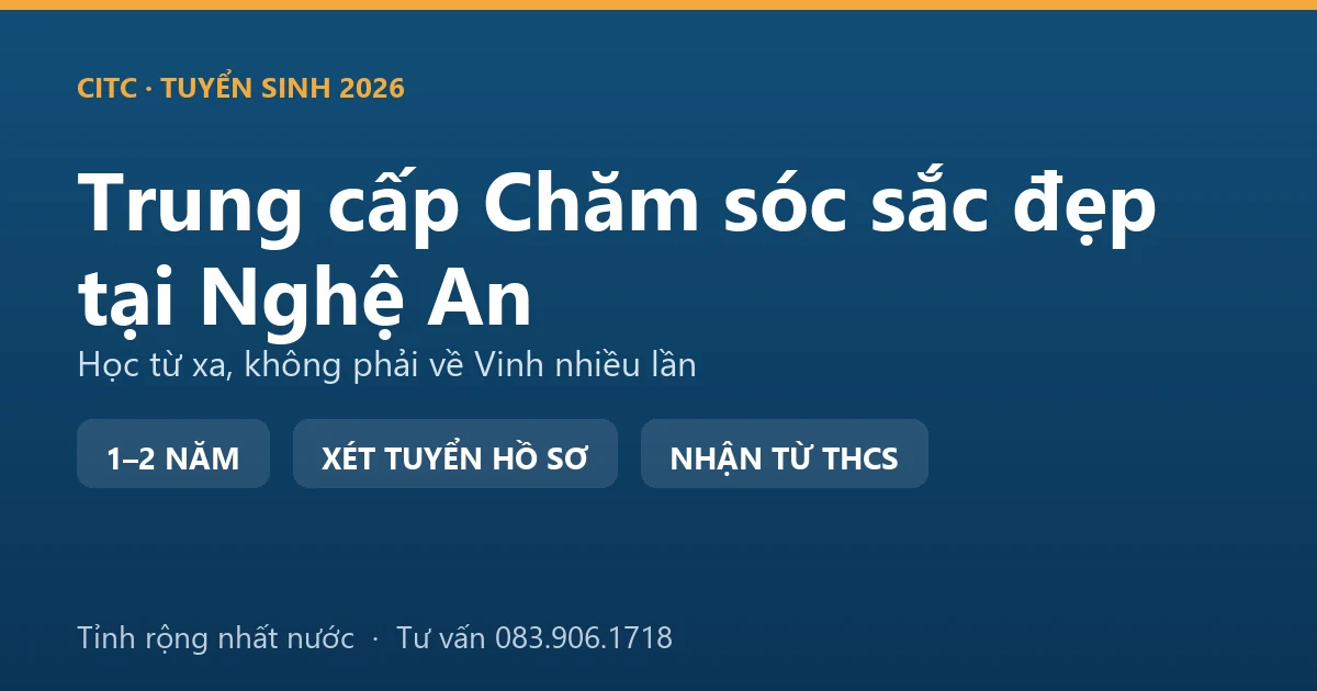 Học viên thực hành nghề làm đẹp hệ trung cấp chăm sóc sắc đẹp tại Nghệ An