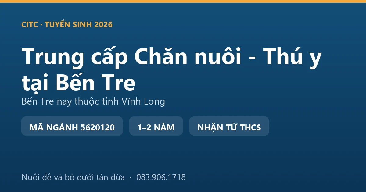 Học viên hệ trung cấp Chăn nuôi - Thú y tại địa bàn Bến Tre cũ chăm sóc đàn dê nuôi dưới tán dừa