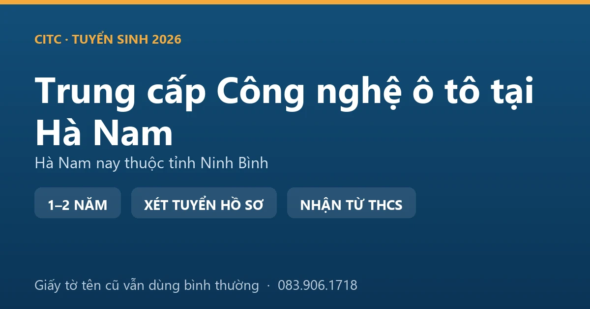 Học viên tại địa bàn Hà Nam cũ thực hành trên dây chuyền lắp ráp và bảo dưỡng xe tải nặng