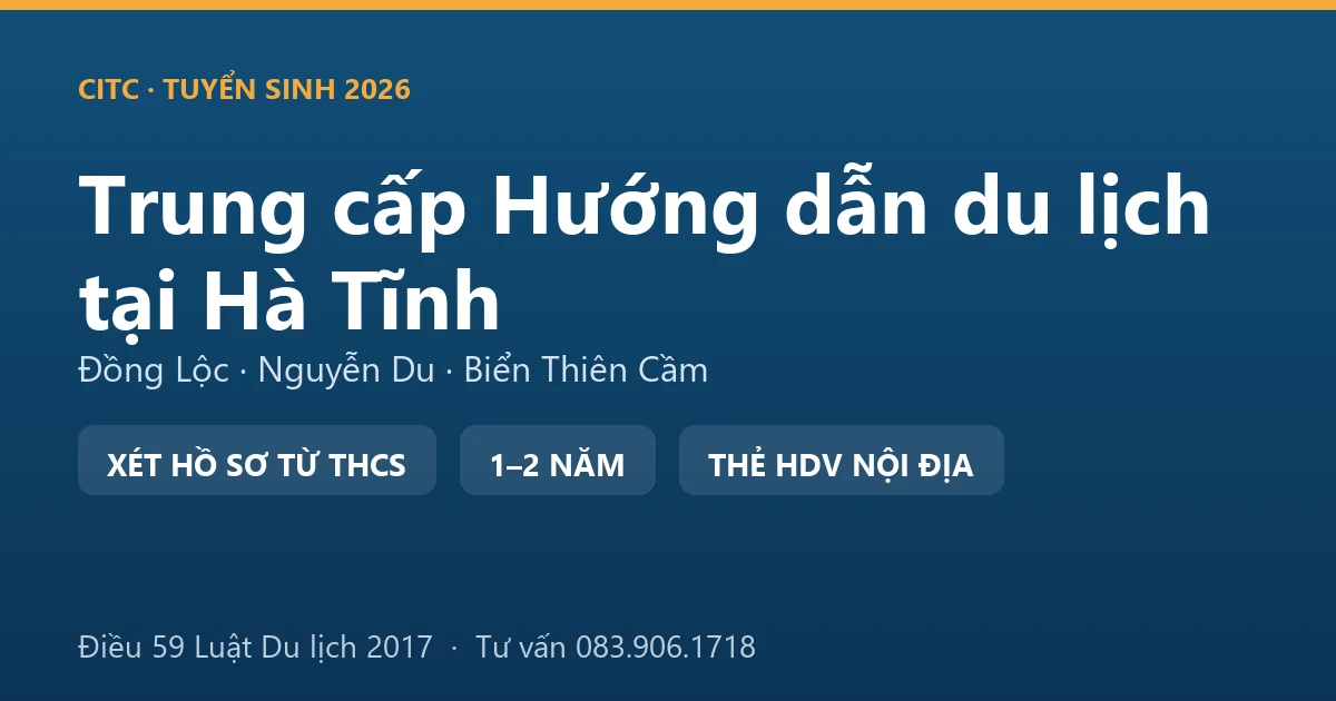 Học viên hệ trung cấp hướng dẫn du lịch tại Hà Tĩnh thực hành thuyết minh tại khu di tích và tuyến biển
