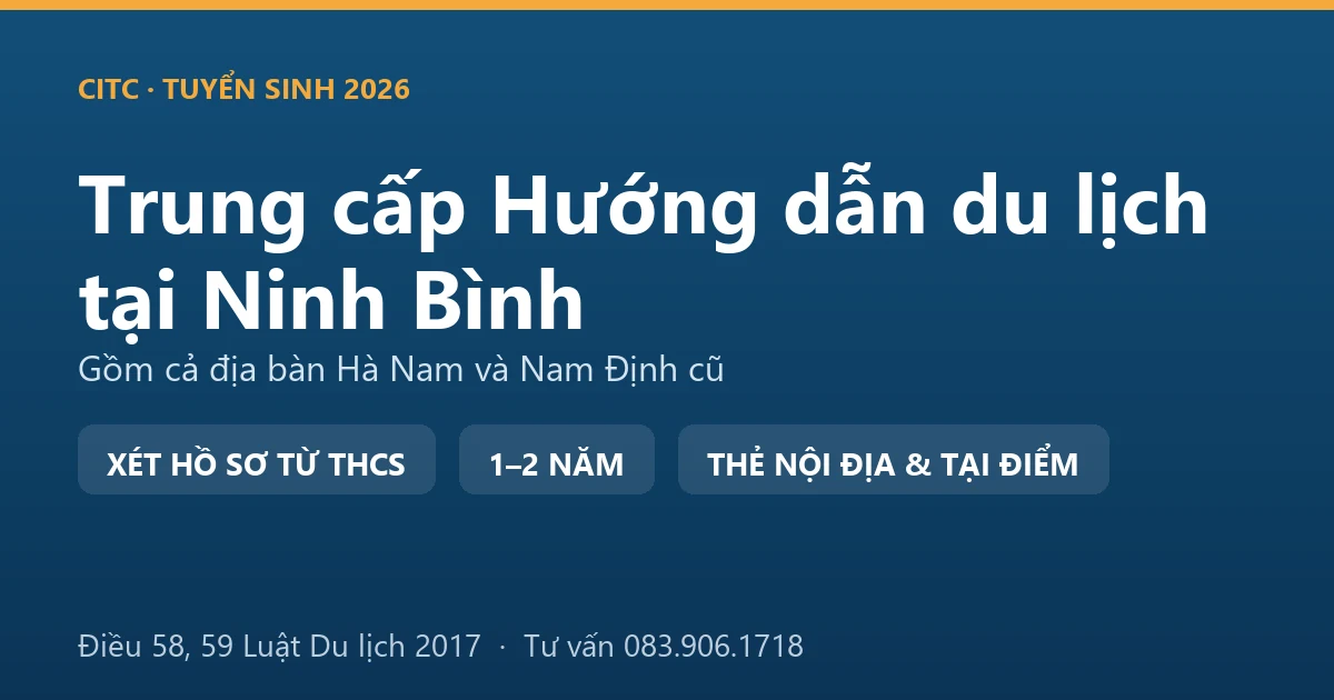 Học viên hệ trung cấp hướng dẫn du lịch tại Ninh Bình thực hành thuyết minh tại khu danh thắng Tràng An