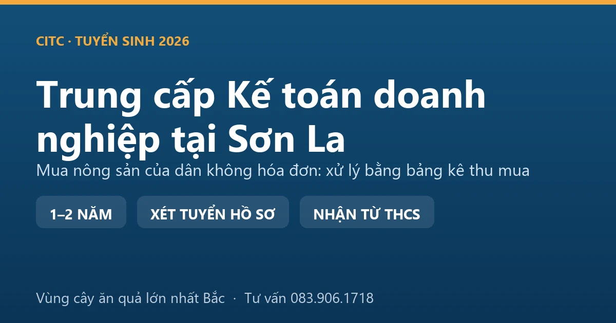 Học viên trung cấp Kế toán doanh nghiệp tại Sơn La lập bảng kê thu mua trái cây tại điểm cân