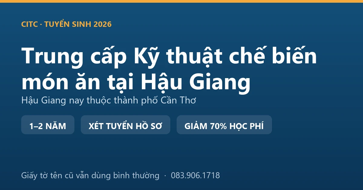 Học viên trung cấp Kỹ thuật chế biến món ăn tại Hậu Giang sơ chế cá thát lát